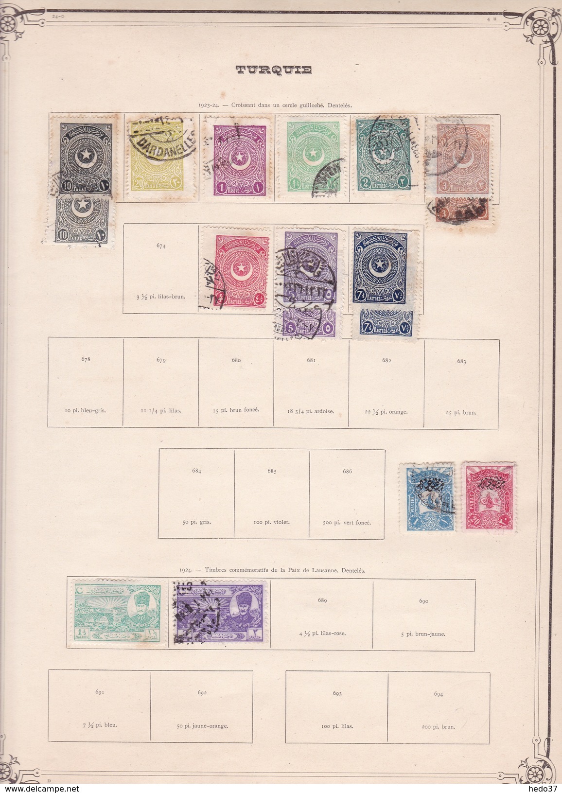 Turquie - Collection Vendue Page Par Page - Timbres Oblitérés / Neufs * Avec Charnière - B/TB - Usados