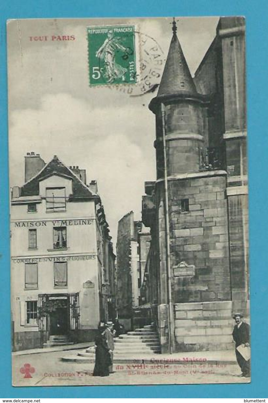 CPA TOUT PARIS 91 - Maison Du XVIIIème Au Coin De La Rue St-Etienne Du Mont Vème Arrt. Edition FLEURY - Distretto: 05