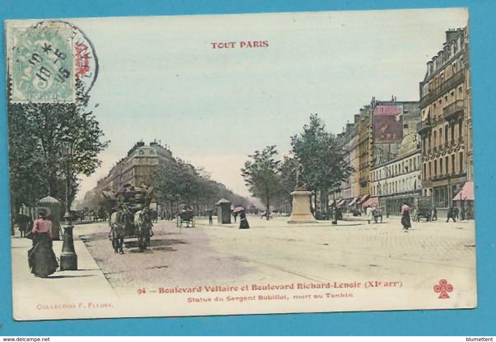CPA TOUT PARIS 94 - Boulevard Voltaire Et Richard Lenoir XIème Arrt. Edition FLEURY - Arrondissement: 11