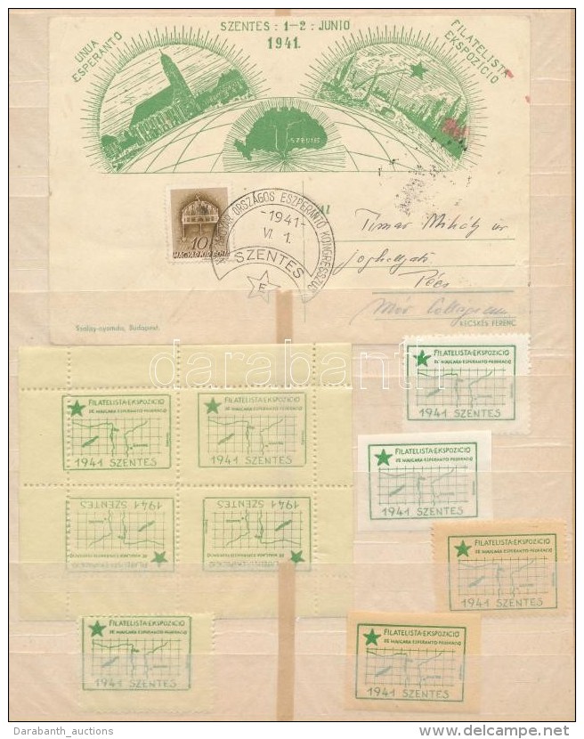 1941 Szentesi Tanyavil&aacute;g Futott Lev&eacute;l Tartalommal, Blokk &eacute;s B&eacute;lyegek - Ohne Zuordnung