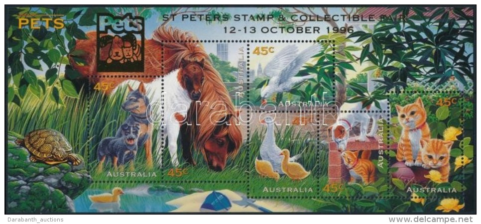 ** 1996 H&aacute;zi&aacute;llatok Blokk Arany Fel&uuml;lnyom&aacute;sos V&aacute;ltozata ,,ST PETERS STAMP &amp;... - Sonstige & Ohne Zuordnung