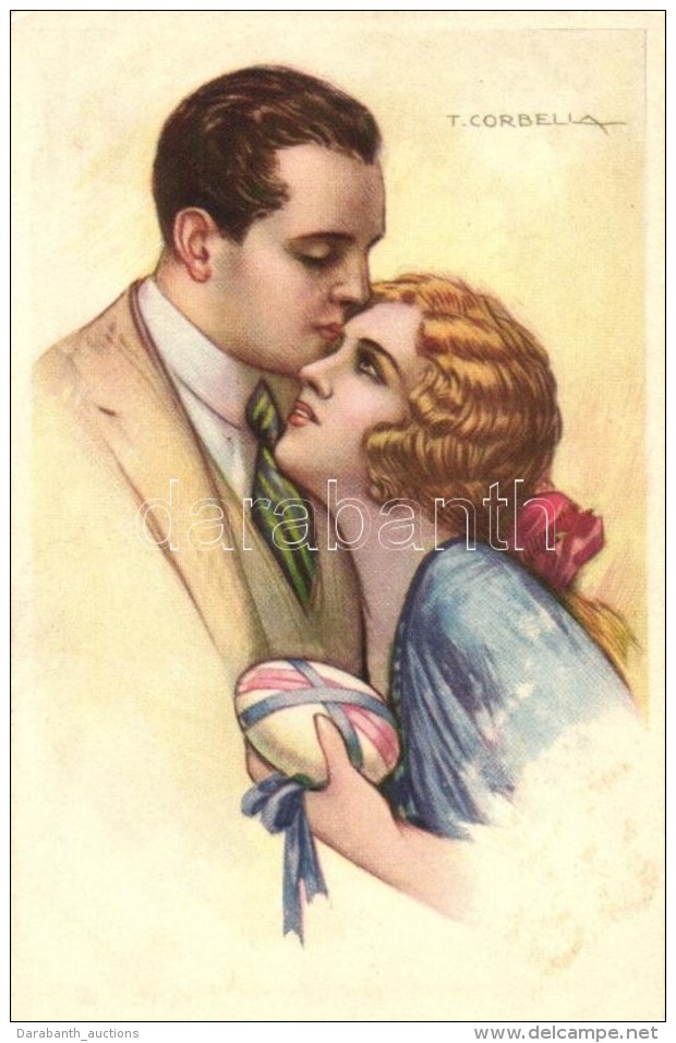 ** T1/T2 Romantic Couple; Italian Art Deco Postcard Anna &amp; Gasparini 600-3 S: T. Corbella - Non Classés