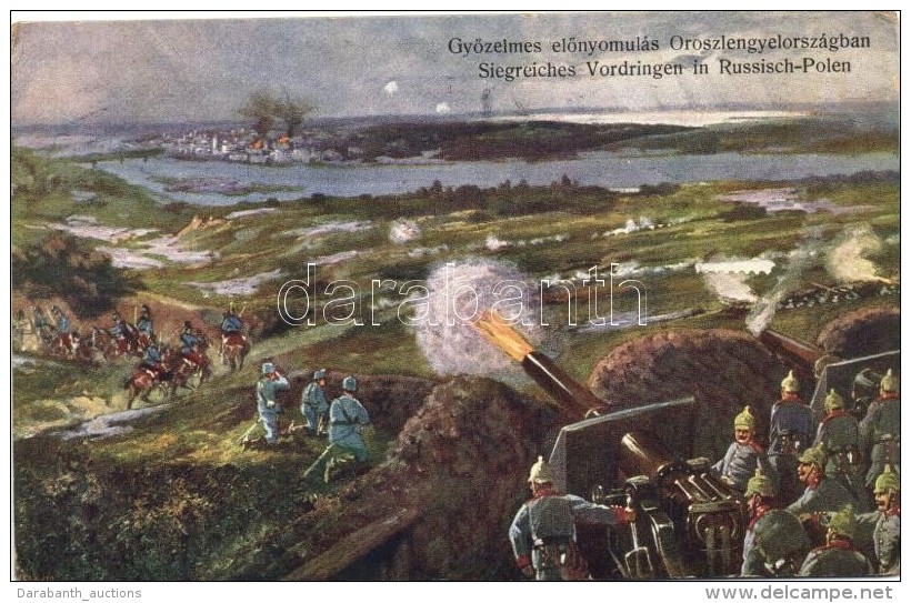 T2/T3 'GyÅ‘zelmes ElÅ‘nyomul&aacute;s Oroszlengyelorsz&aacute;gban' / 'Victorious Advance In Russian-Poland',... - Non Classés