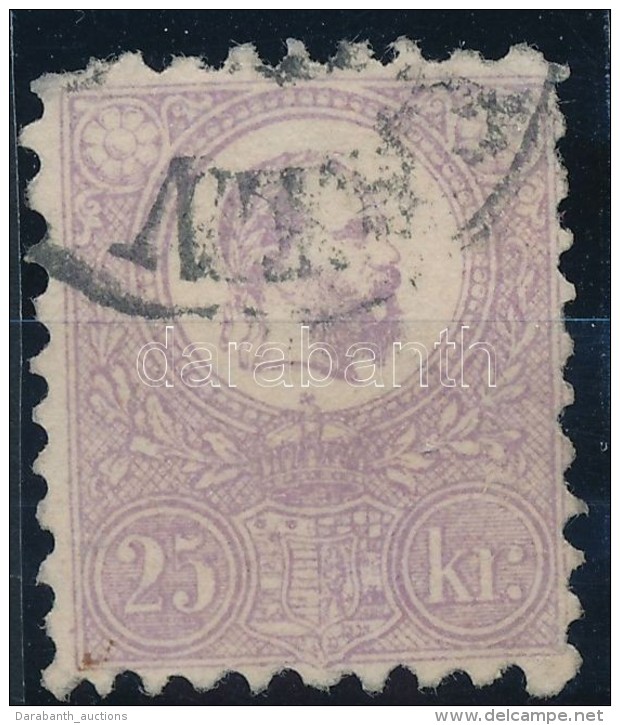 O 1871 KÅ‘nyomat 25kr Ibolya (40.000) (sarokhiba / Missing Corner) - Autres & Non Classés