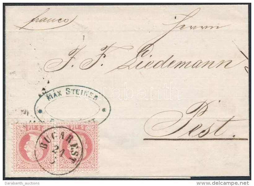 1869 Magyar Posta Rom&aacute;ni&aacute;ban 2 X 5sld (p&aacute;r) B&eacute;rmentes&iacute;t&eacute;ssel 'BUCAREST' -... - Sonstige & Ohne Zuordnung