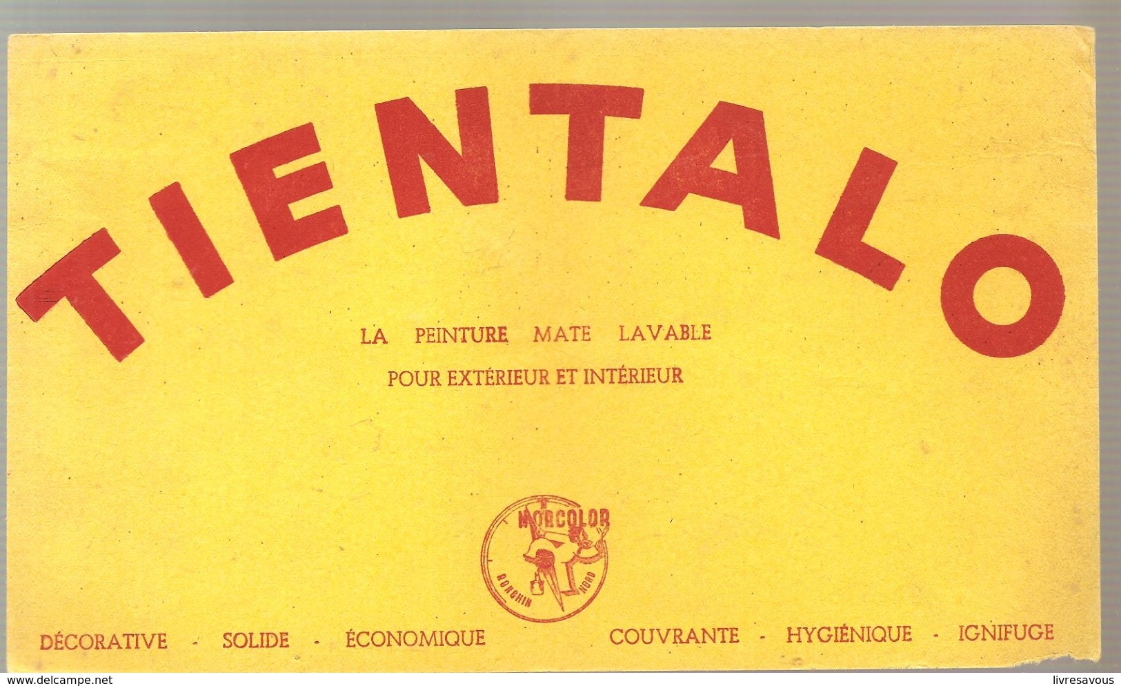 Buvard TIENTALO La Peinture Mate Lavable Pour Extérieur Et Intérieur - Peintures