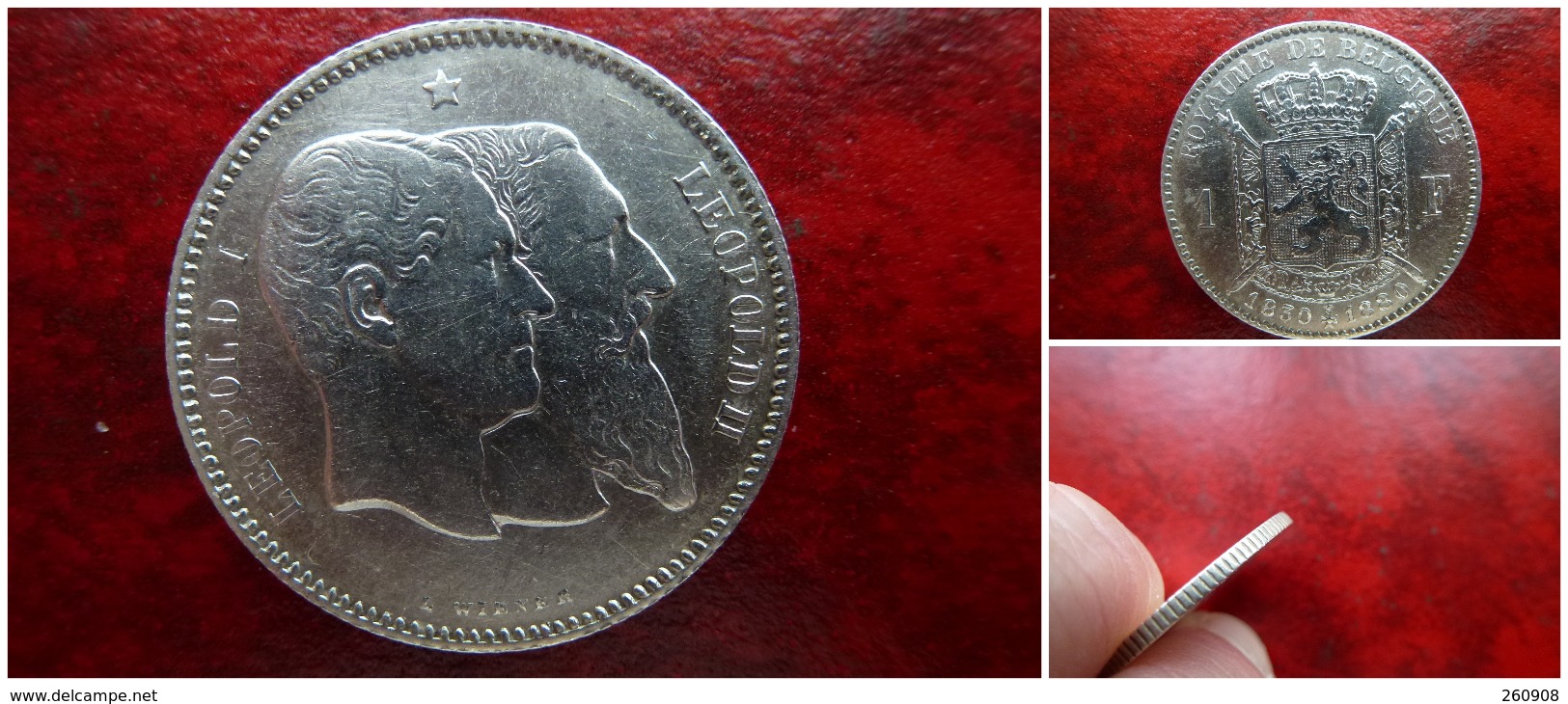 Belgique -Superbe 1 Franc 1880 (50e Anniversaire) - 1 Franc