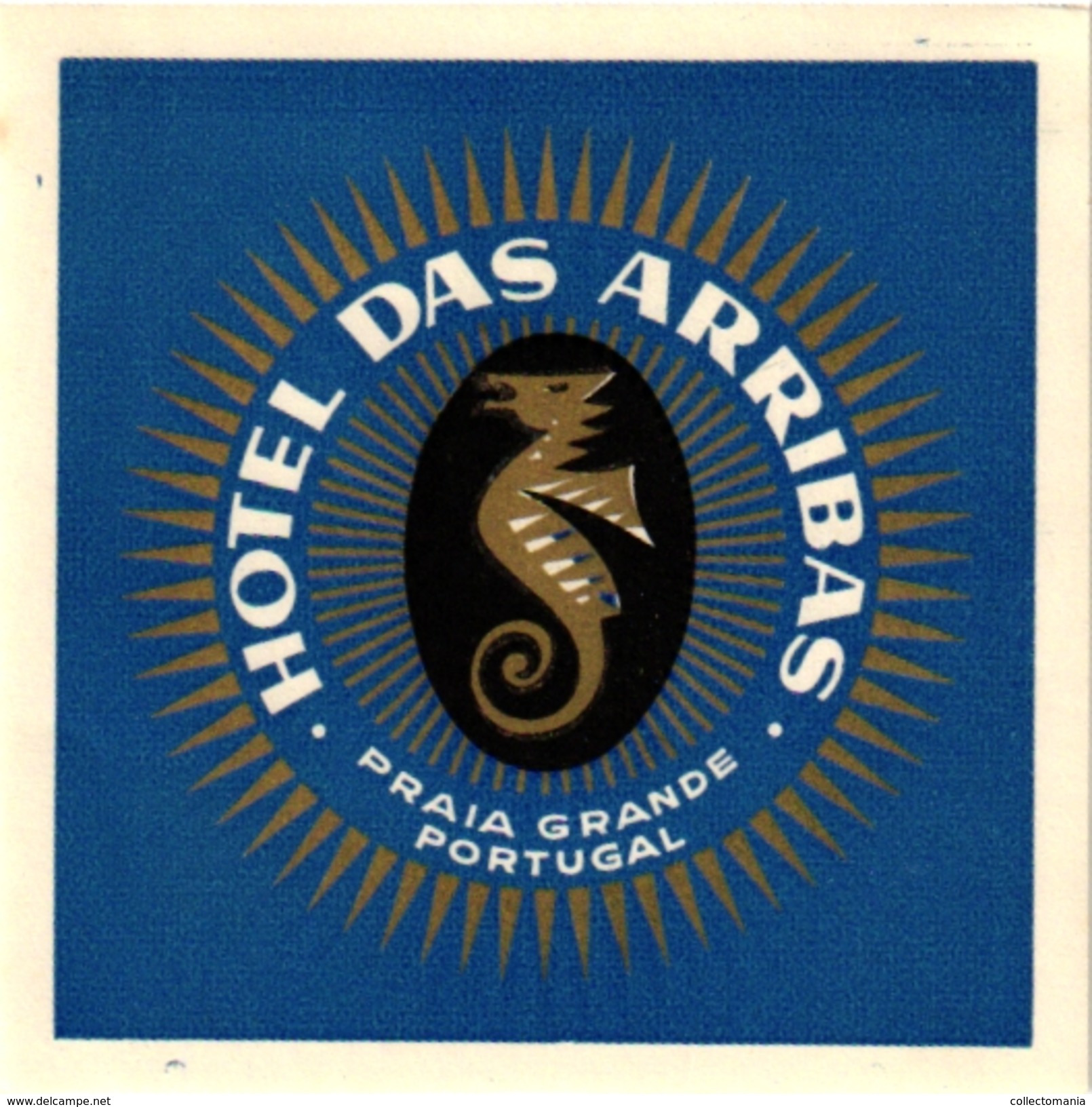 4 Hotel Label Etiquette Sea Horse Hippocampe Zeepaardje Pub Yugoslavia Portugal Spain - Etiquettes D'hotels