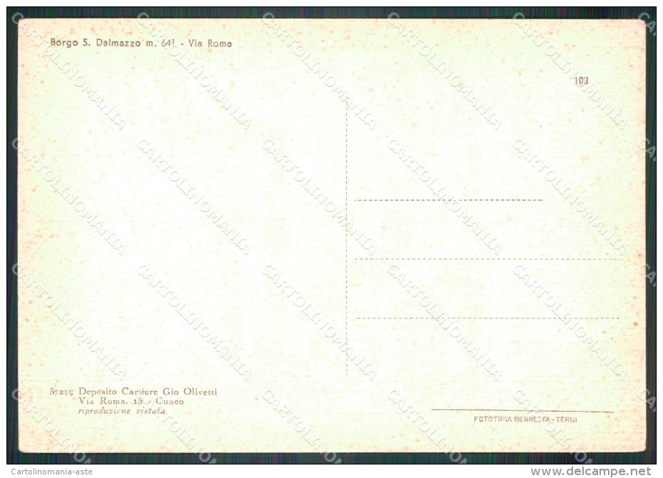 Cuneo Borgo San Dalmazzo Via Roma FG Cartolina MZ1042 - Cuneo