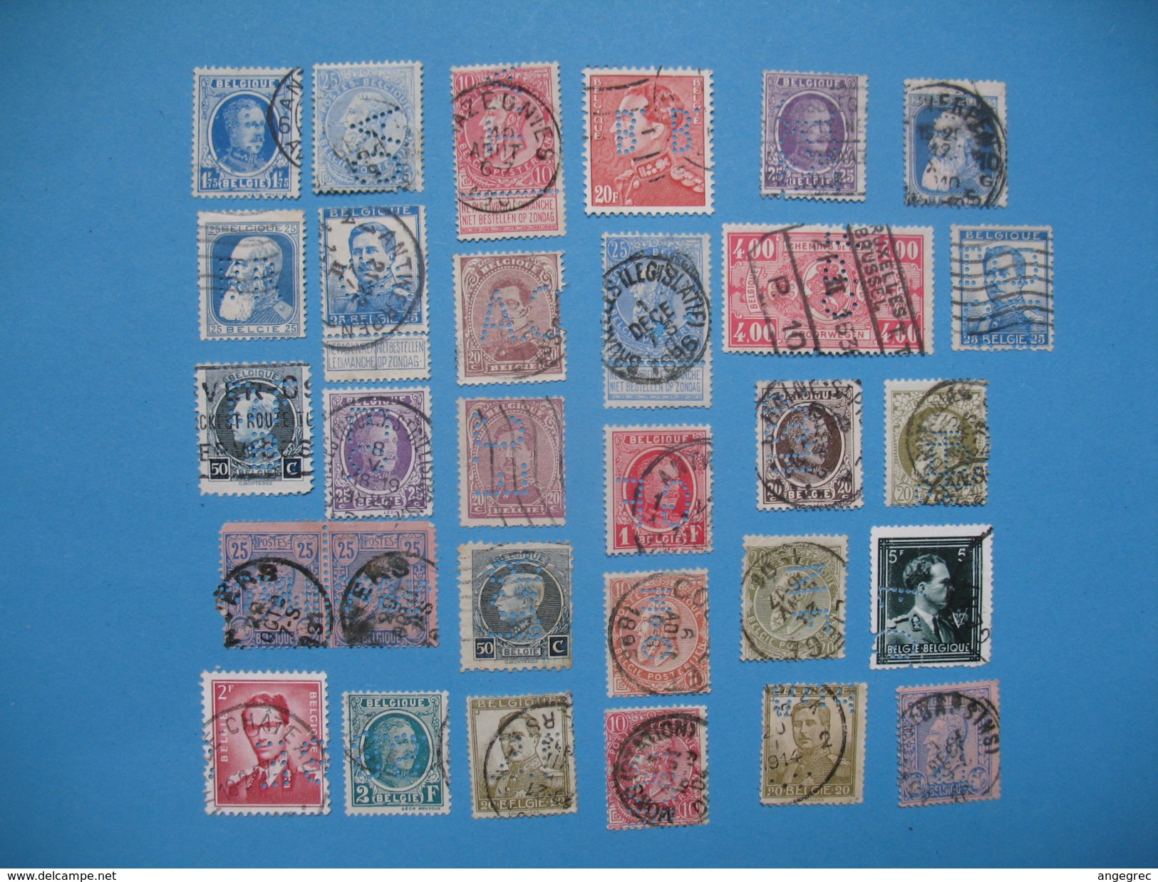 Lot De Timbre, Belgique, Belgie  Timbre Perforé, Stamp  Perfin, TBE, à Voir - Ohne Zuordnung