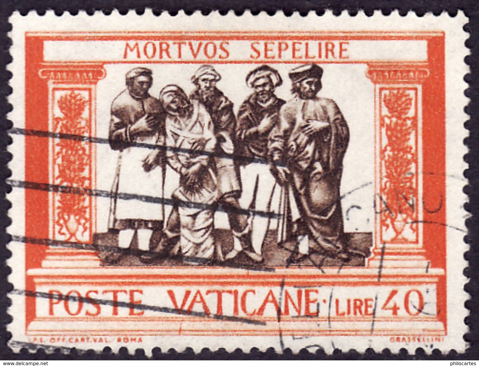 VATICAN 1960 - YT 308 - Enterrer Les  Morts - Oblitéré - Oblitérés