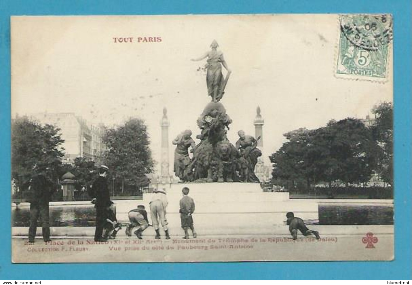 CPA TOUT PARIS 221 - Place De La Nation Monument Du Triophe De La République (XIème Et XIIème) Edition FLEURY - Arrondissement: 12