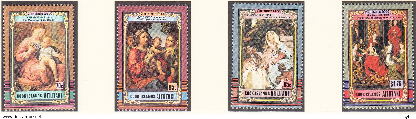 AITUTAKI - 1990 - Noël  - Yvert 495/498  Neufs ** - Aitutaki