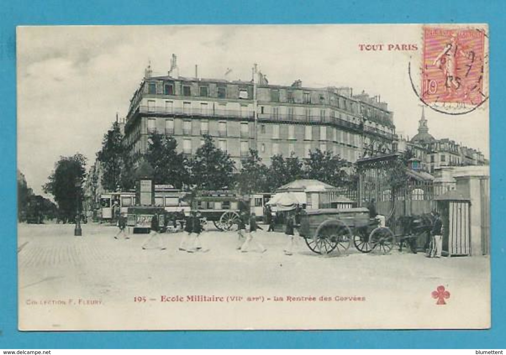 CPA TOUT PARIS 195 - Ecole Militaire - La Rentrée Des Corvées (VIIème) Edition FLEURY - Distrito: 07