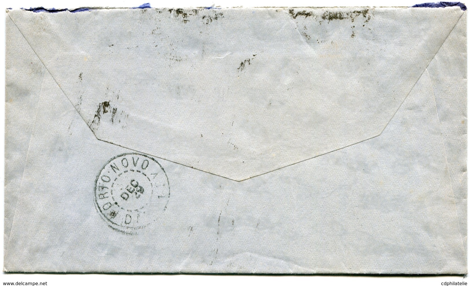 DAHOMEY LETTRE DEPART ATHIENE 27 DEC 29 DAHOMEY POUR LE DAHOMEY - Storia Postale