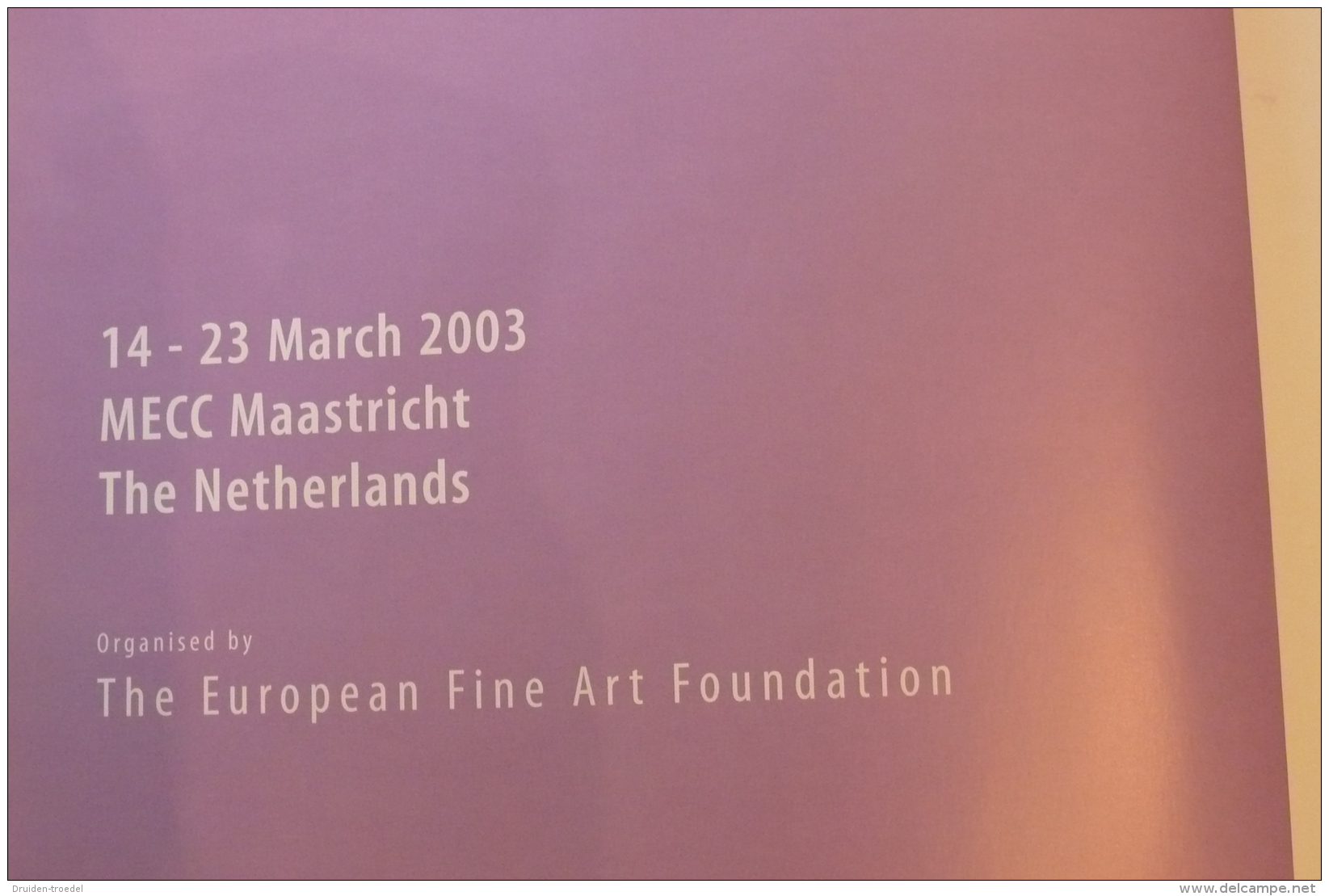 TEFAF MAASTRICHT 2003 - The European Fine Art Fair 2003. Handbook. - Themengebiet Sammeln