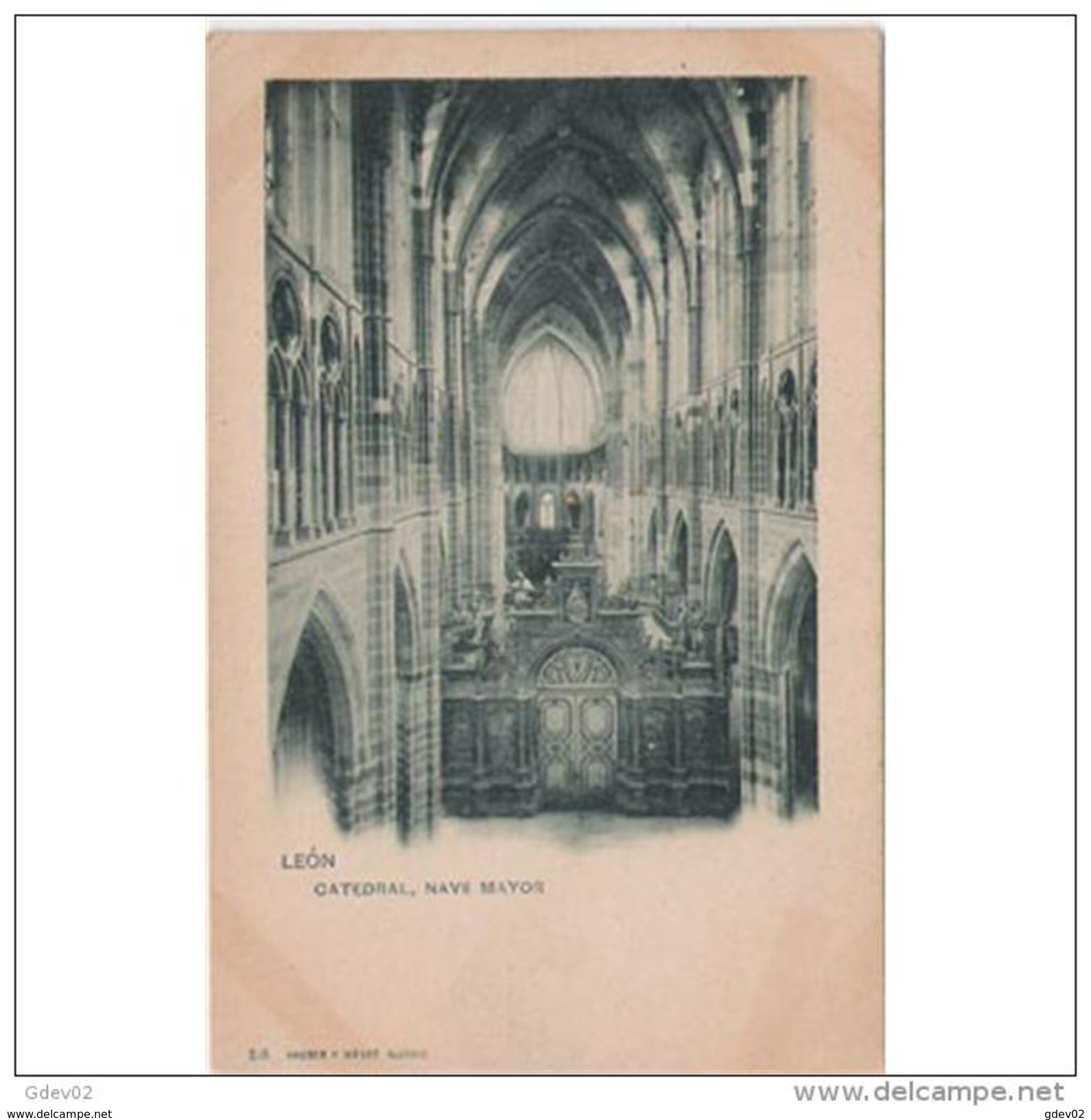 LNTP8017CPA-LFT5388TBES.Tarjeta Postal De LEON.ARTE.IGLESIA.Escultura.Edificio.INTERIOR DE LA CATEDRAL DE LEON. - Esculturas