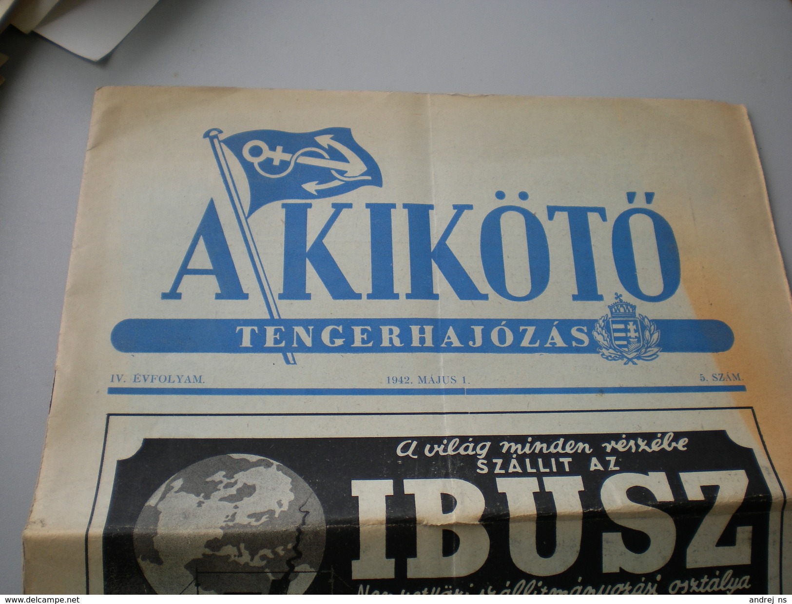 Hungary A Kikoto Tengerhajozas Navy Magazines 1942 WW2 - Revistas & Periódicos