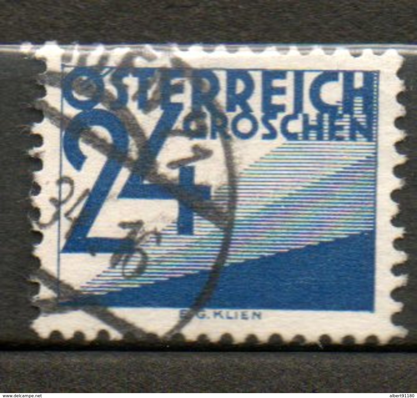 AUTRICHE Taxe 24s Bleu 1925-34 N°144a - Gebruikt