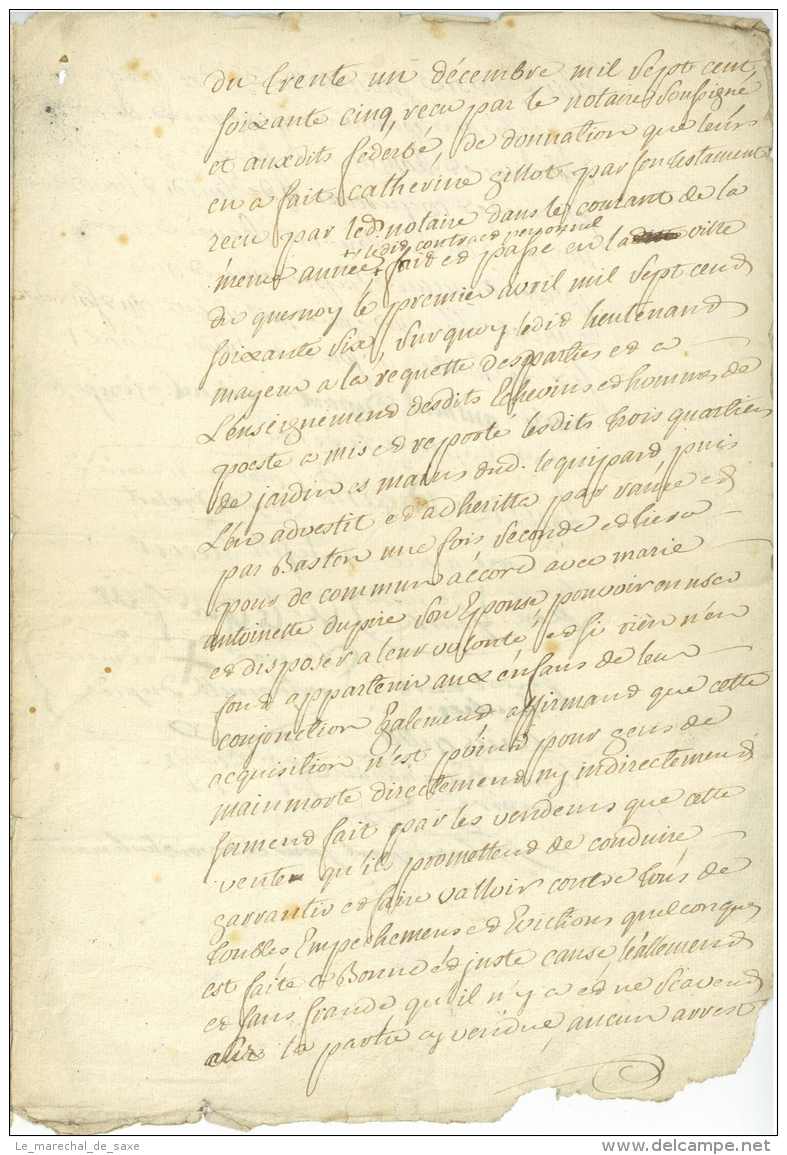 ORSINVAL (Avesnes-sur-Helpe, Nord), 8 Avril 1766. 4 Pp. Document Avec Nombreuses Signatures (Dupont, Dupin, Federbe, Dro - Manuskripte