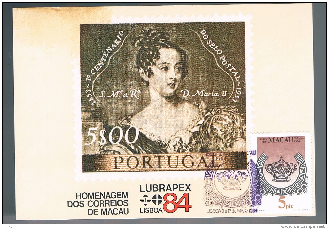 Macau, 1984, Maximum Card Lubrapex - Tarjetas – Máxima