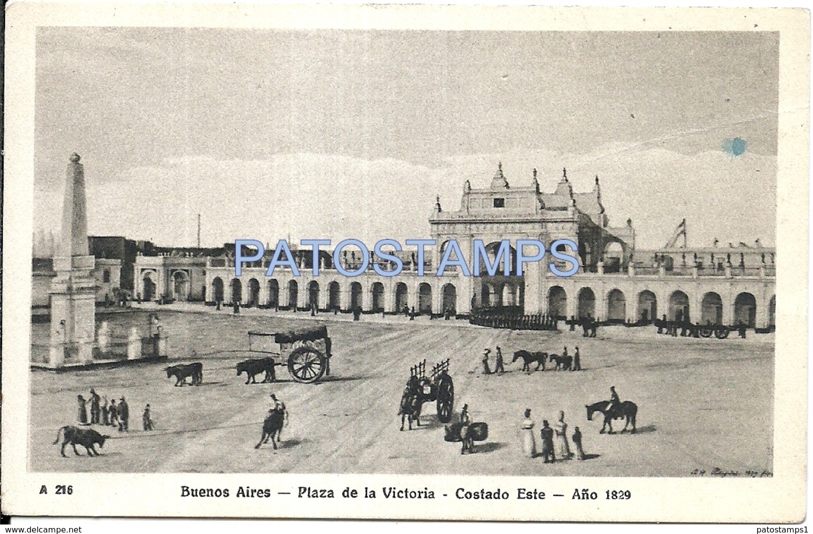 67907 ARGENTINA BUENOS AIRES PLAZA DE LA VICTORIA COSTADO ESTE CART A HORSE BREAK POSTAL POSTCARD - Argentinië