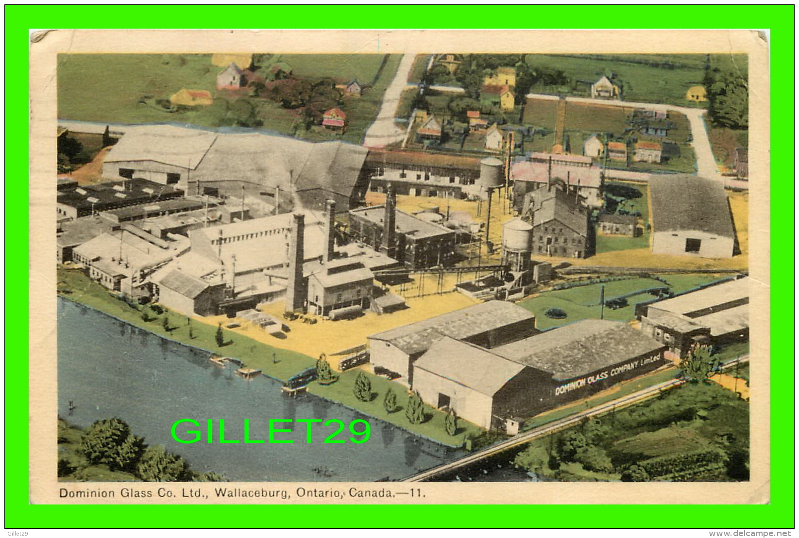 WALLACEBURG, ONTARIO - DOMINION GLASS CO LTD - TRAVEL IN 1952 - PECO - - Autres & Non Classés