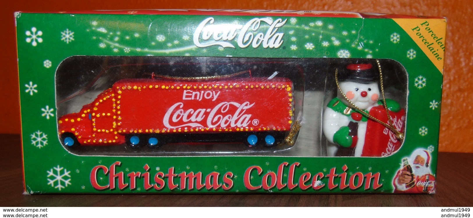 COCA-COLA - Christmas Collection - Camion + Figurine Porcelaine Peinte Main - Spielzeug