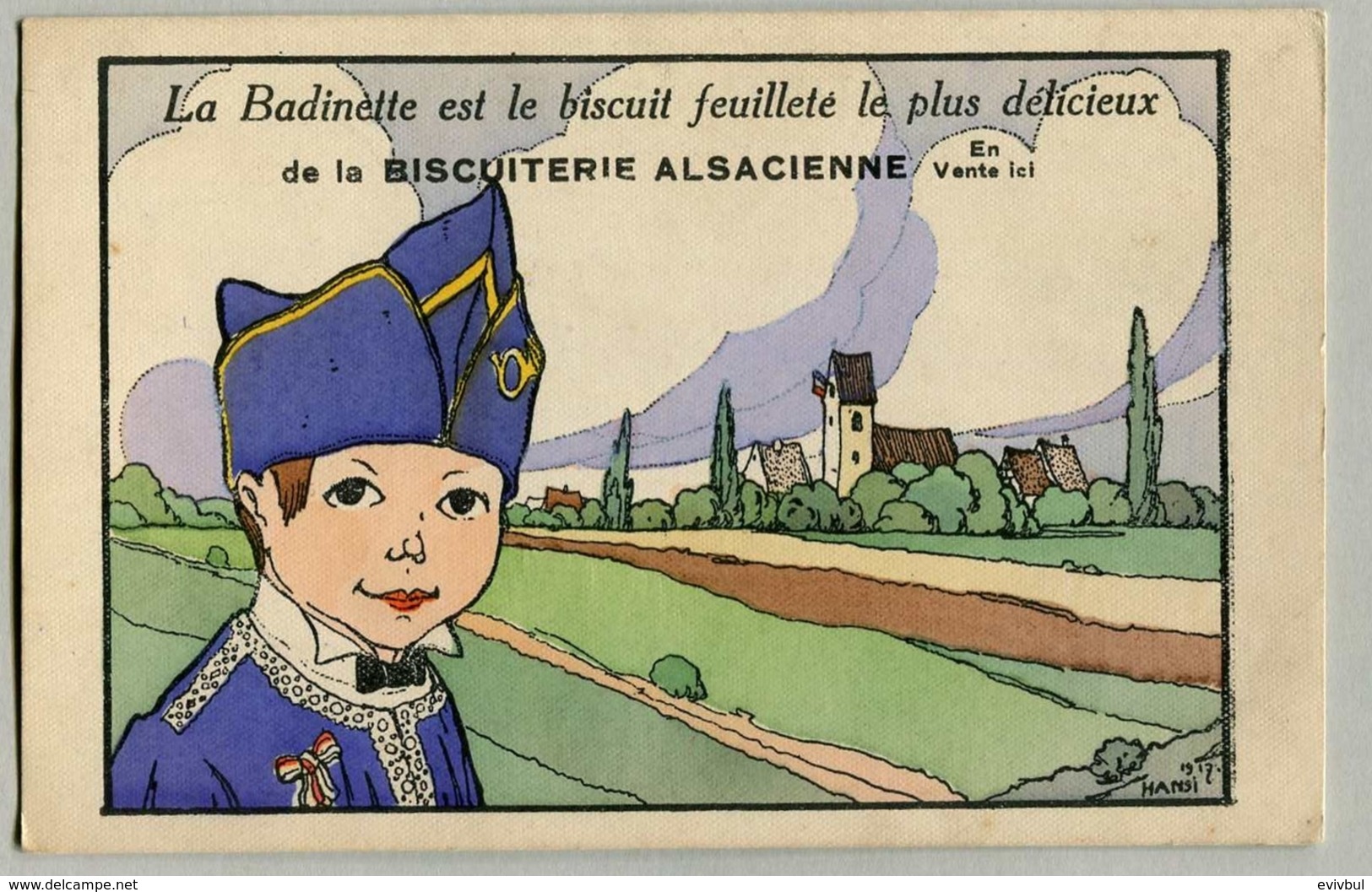 La Badinette Biscuit Feuilleté Biscuiterie Alsacienne Hansi 1917 Gosse D'Alsace Le Paradis Tricolore - Hansi