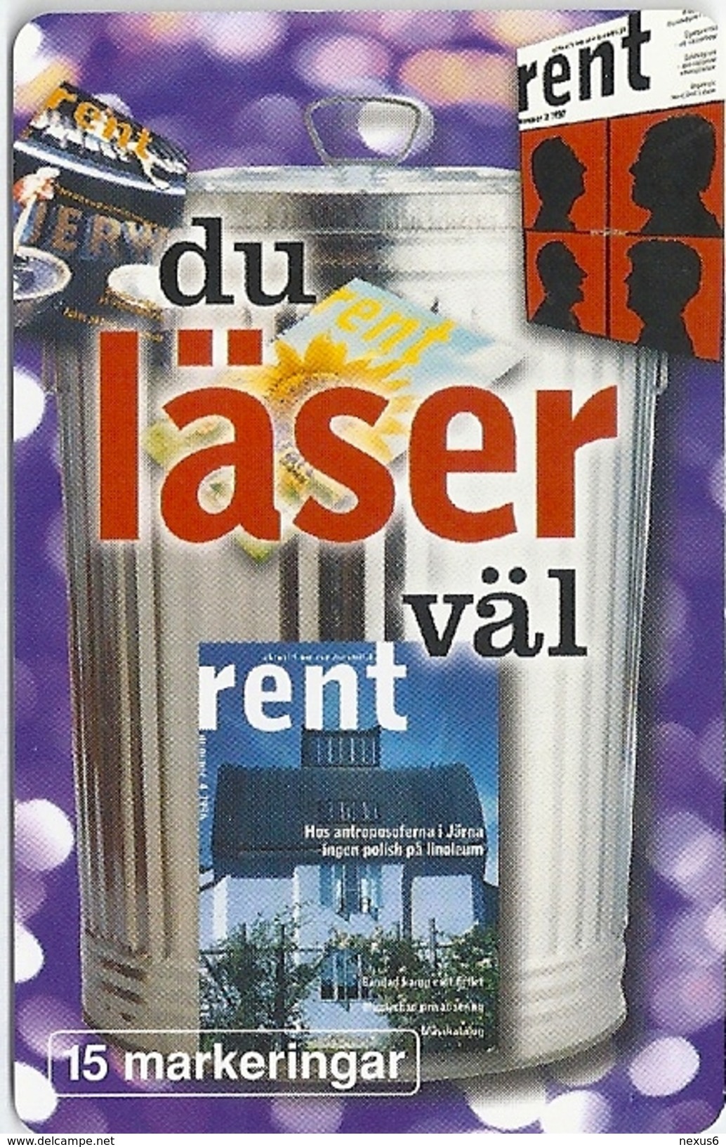 Sweden - Telia - Rent - 15U, 09.1997, 700ex, Mint - Schweden