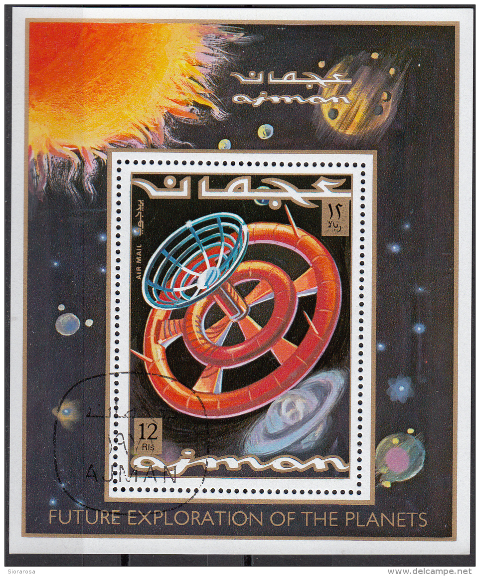 Bf. 294A Ajman 1971 Future Exploration Of The Planets Nuovo Preoblit. Space Pianeti - Asien