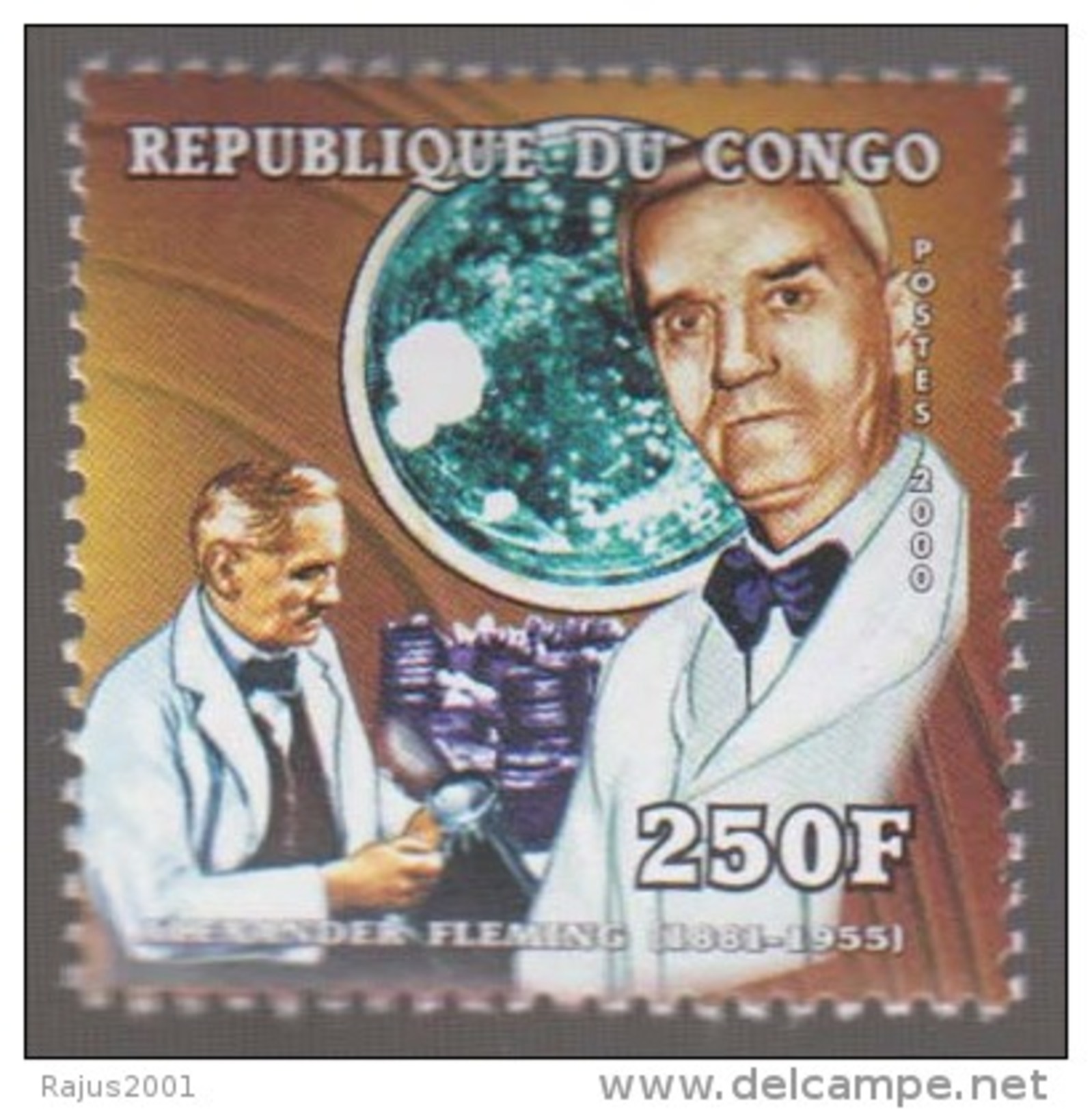 Alexander Fleming Isolates Penicillin Mold, Nobel Prize Winner, London Scottish Rifles Lodge No 2310 Freemasonry MNH - Medicine