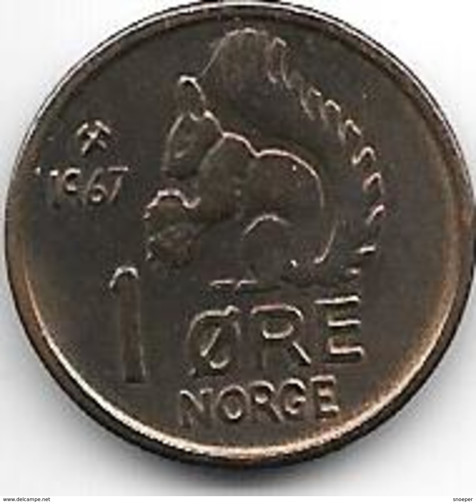 *norway 1 Ore 1967  Km 403    Unc - Norvegia