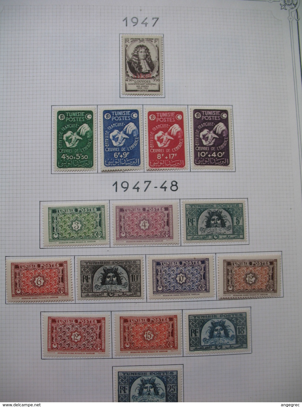 Lot De Timbre Neuf * , Tunisie  1947 ,  N° 311 Et 314 à 323   , TBE,  à Voir - Neufs