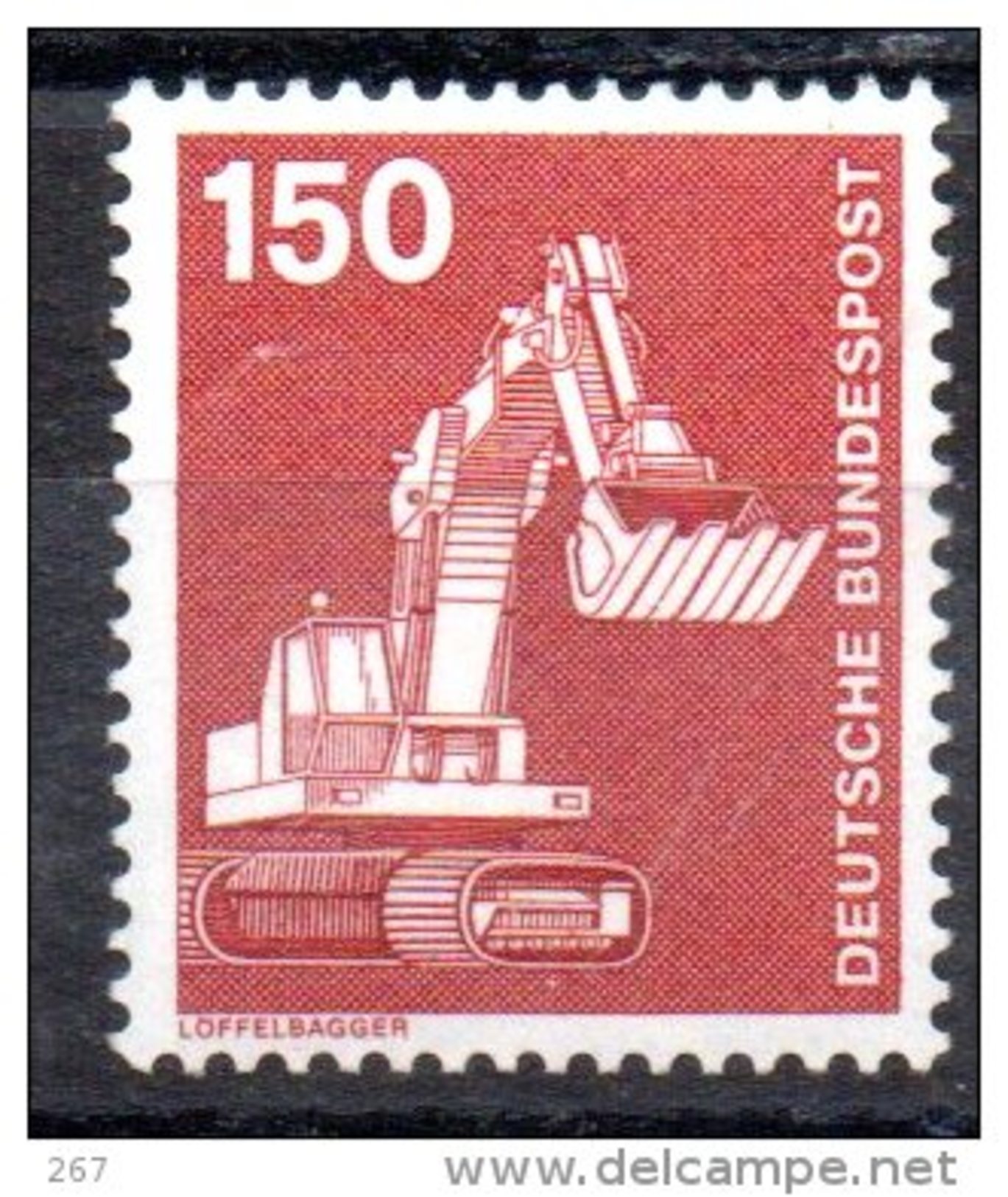 ALLEMAGNE   N° 859 * *  ( Cote 3.50e )   Industrie Et Technique  Pelleteuse - Sonstige (Land)