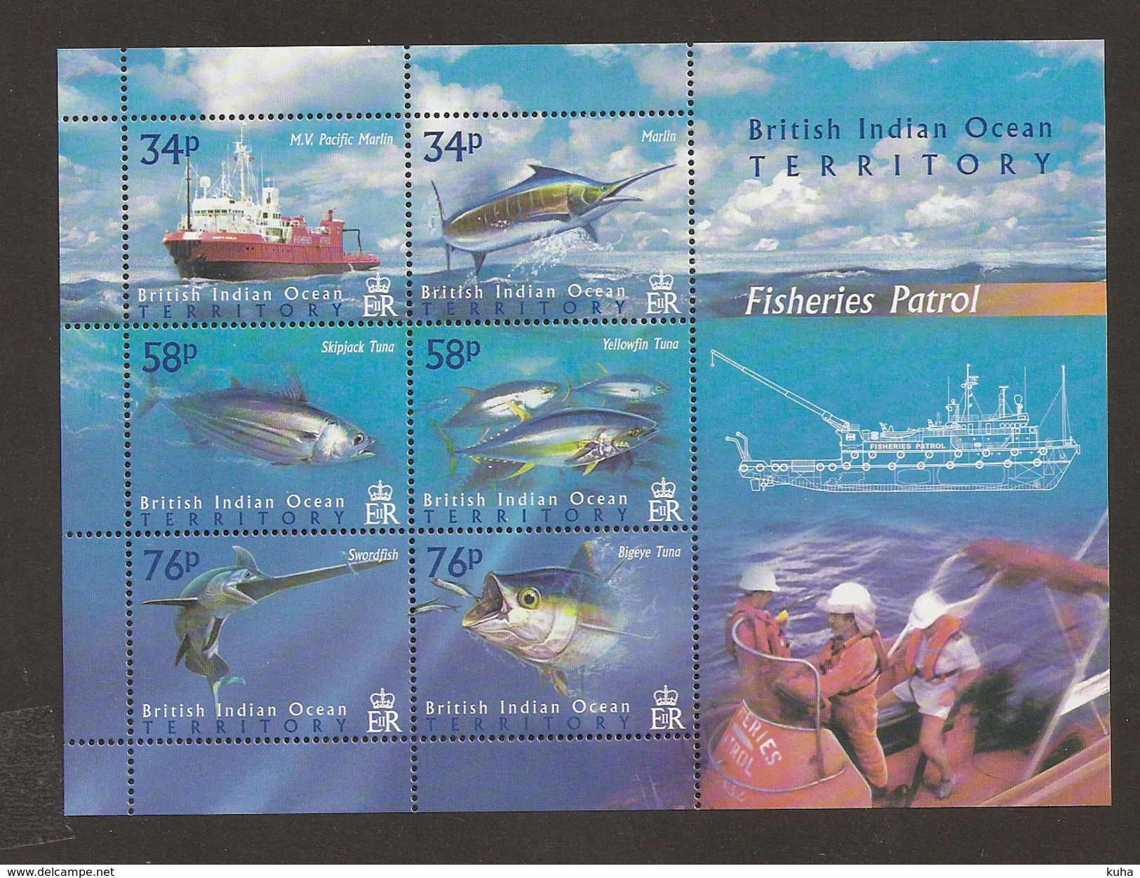 British Indian Ocean Territory Fish Ship  MNH - Territoire Britannique De L'Océan Indien