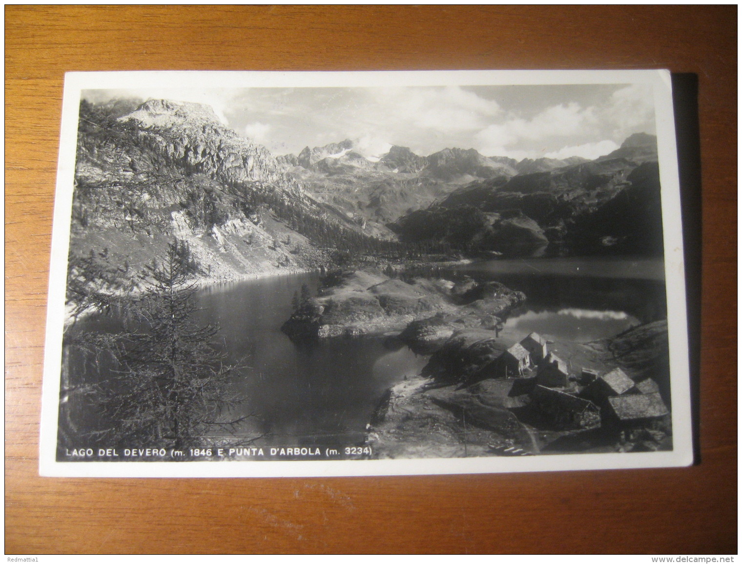 CARTOLINA FORMATO PICCOLO   -   LAGO DI DAVERO E PUNTA D ARBOLA  -   B    1191 - Verbania