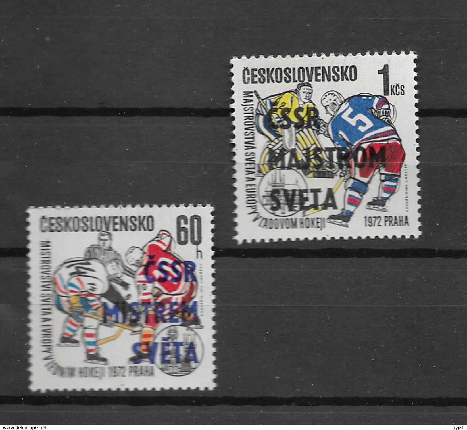 1971 MNH  Tschechoslowakei, Postfris** - Hockey (Ice)