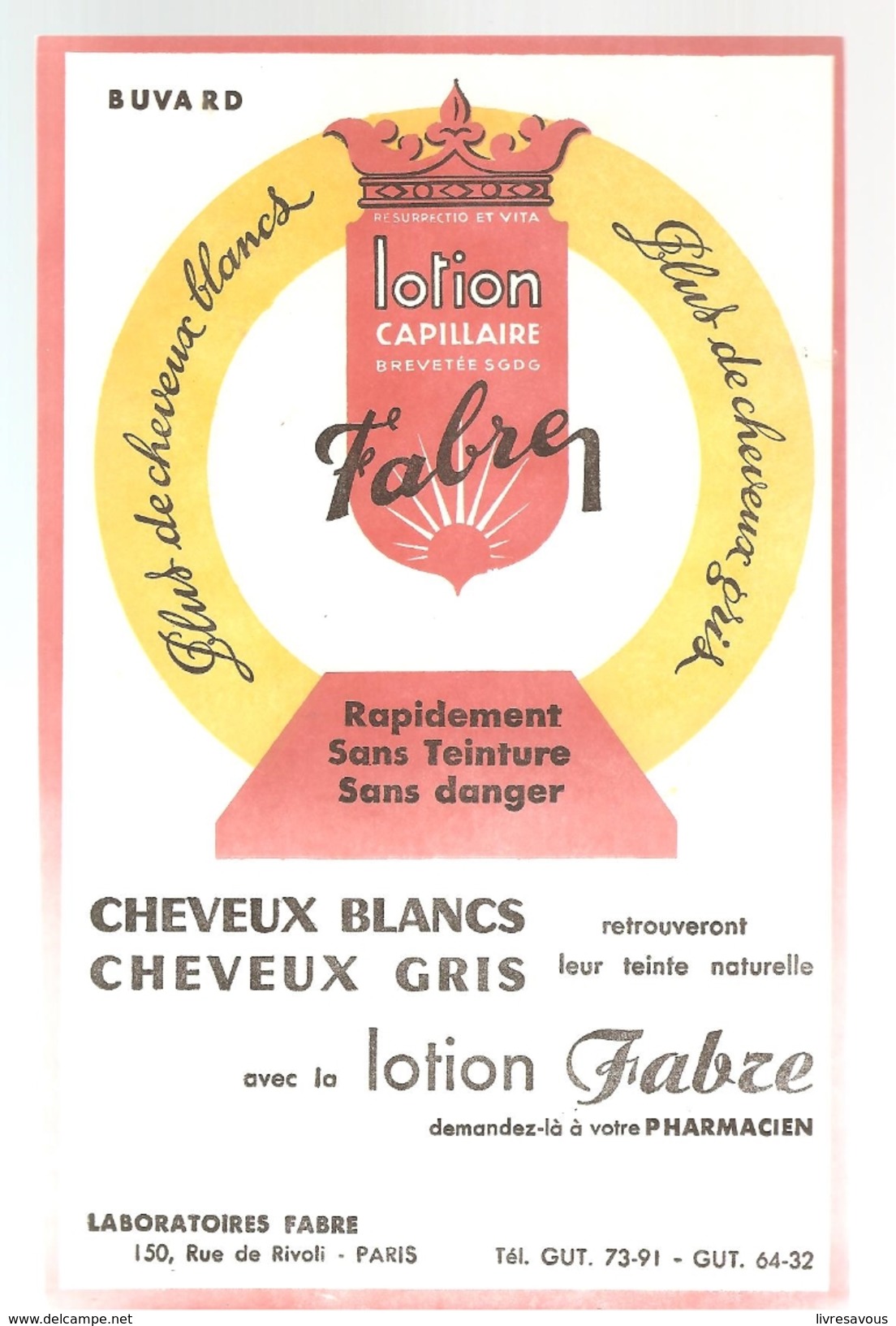 Buvard FABRE La Lotion Capilaire FABRE - Perfumes & Belleza