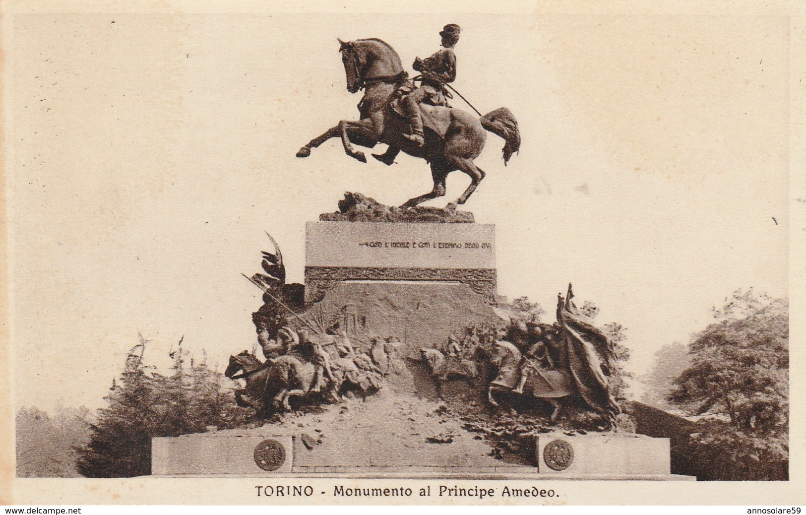 CARTOLINA: TORINO - MONUMENTO AL PRINCIPE AMEDEO - F/P - B/N - NON VIAGGIATA - LEGGI - Parks & Gärten