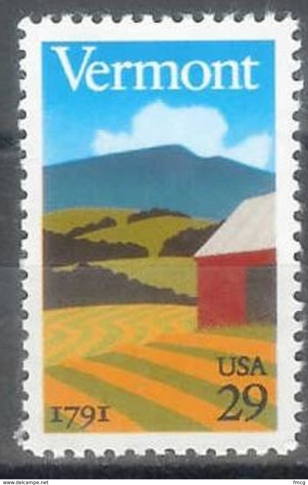 1991 29 Cents Vermont, Mint Never Hinged - Unused Stamps