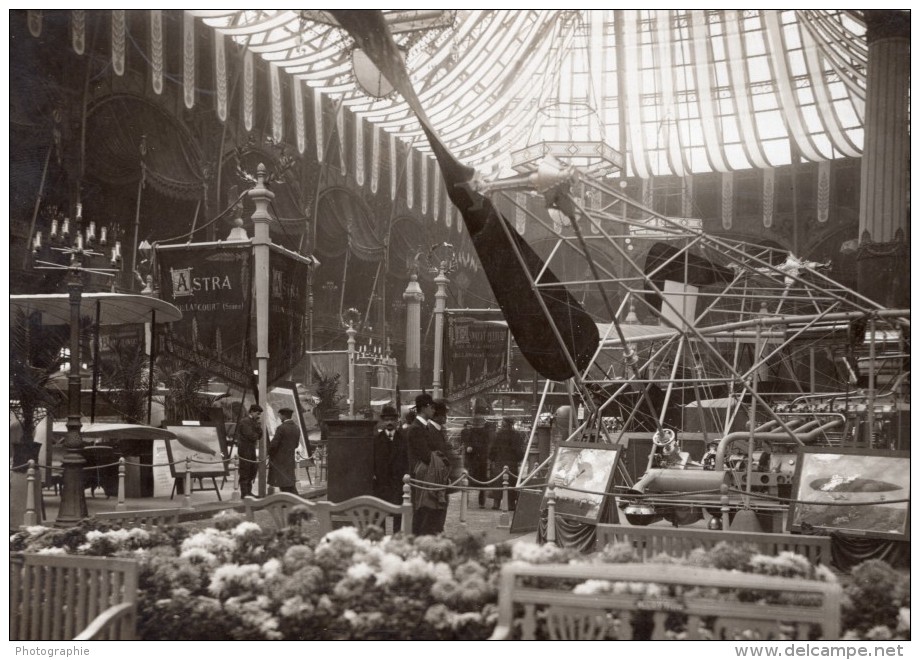 Paris Grand Palais Salon De L'Aeronautique Stand Astra Aviation Ancienne Photo 1911 - Aviazione