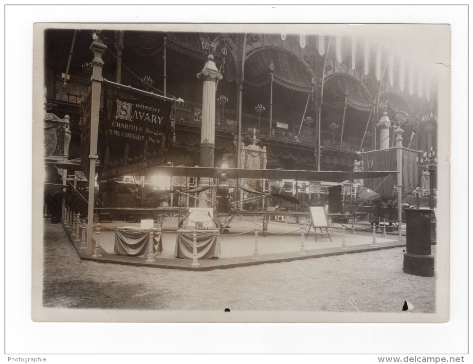 Paris Grand Palais Salon De L'Aeronautique Stand Savary Aviation Ancienne Photo Rol 1911 - Aviation