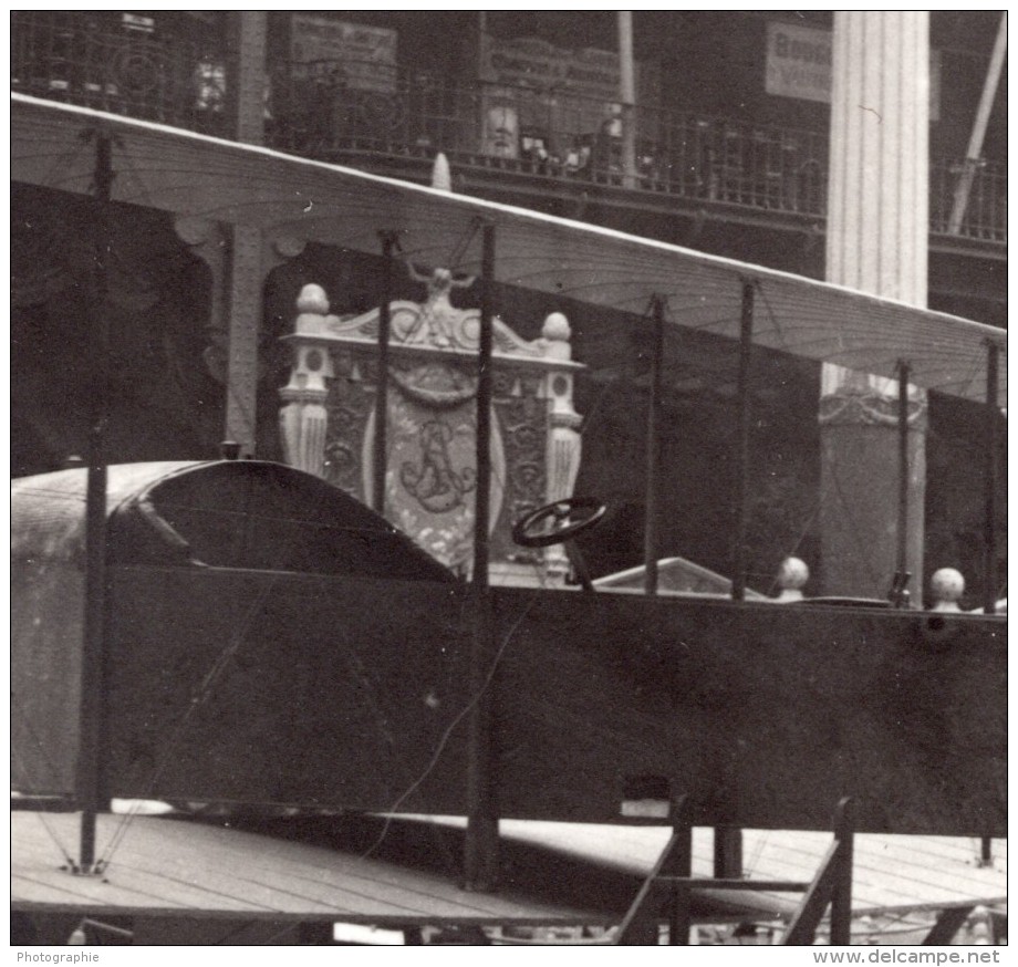 Paris Grand Palais Salon De L'Aeronautique Stand Sloan Bicurve Aviation Ancienne Photo 1911 - Aviation