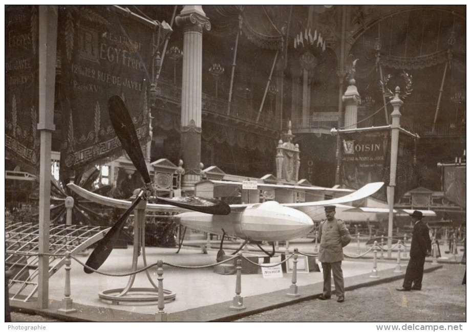 Paris Grand Palais Salon De L'Aeronautique Aéro-torpille Paulhan-Tatin Regy Ancienne Photo 1911 - Aviation