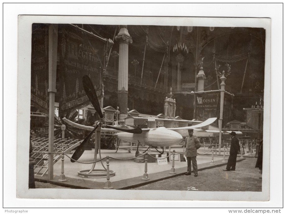 Paris Grand Palais Salon De L'Aeronautique Aéro-torpille Paulhan-Tatin Regy Ancienne Photo 1911 - Aviation