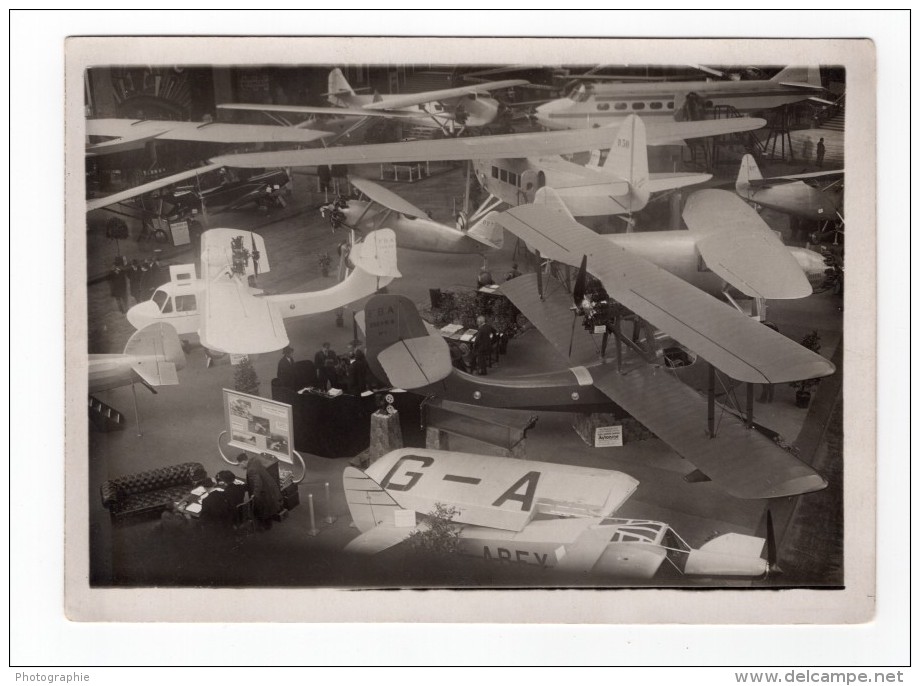 Paris Grand Palais Salon De L'Aeronautique Vue Generale Aviation Avions Ancienne Photo Andre 1930 - Aviation