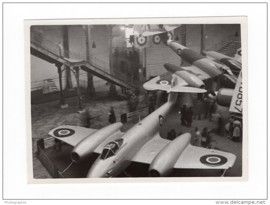 Paris Grand Palais Salon De L'Aeronautique Avion Gloster Meteor Ancienne Photo 1946 - Aviation