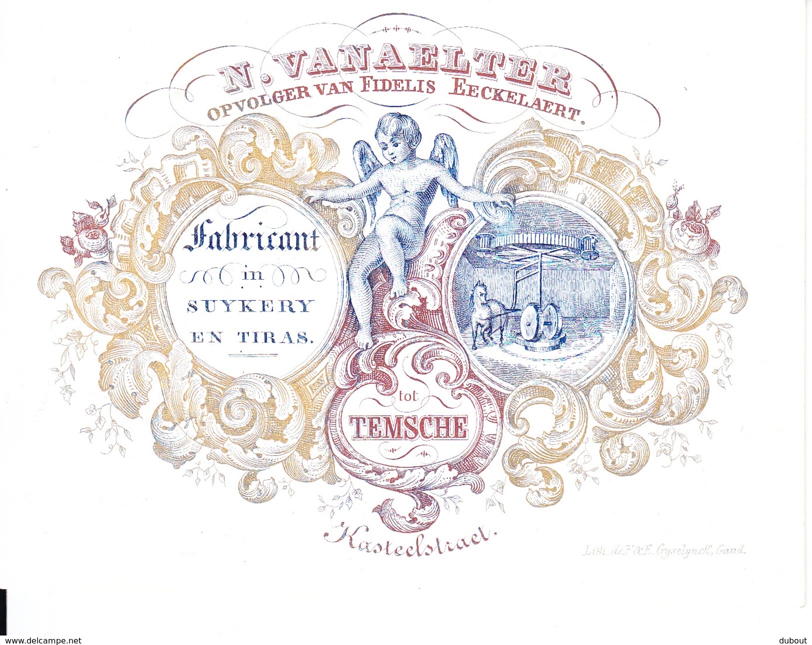 TEMSE -Porseleinkaart/Carte Porcelaine - Vanaelter - Fabricant Suykery (G162b) - Cartoline Porcellana