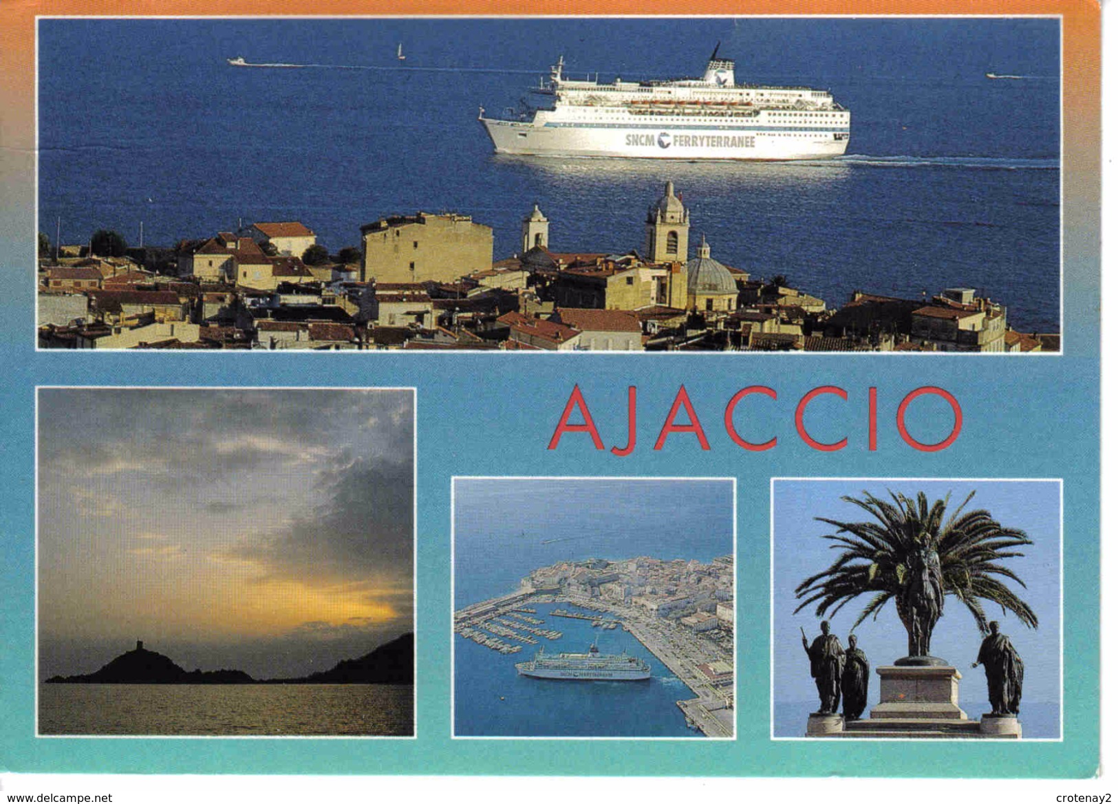Corse Du Sud Ajaccio 4 Vues De 1997 Ferryterranée SNCM Port Ville Les Sanguinaires Napoléon - Ajaccio